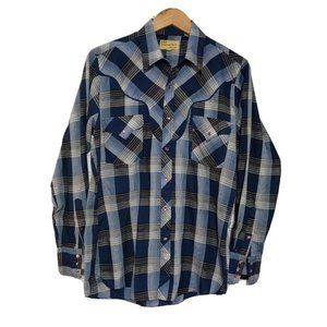 Ely Championship Collection Pearl Snap Western Dress Shirt Size 15.5-34